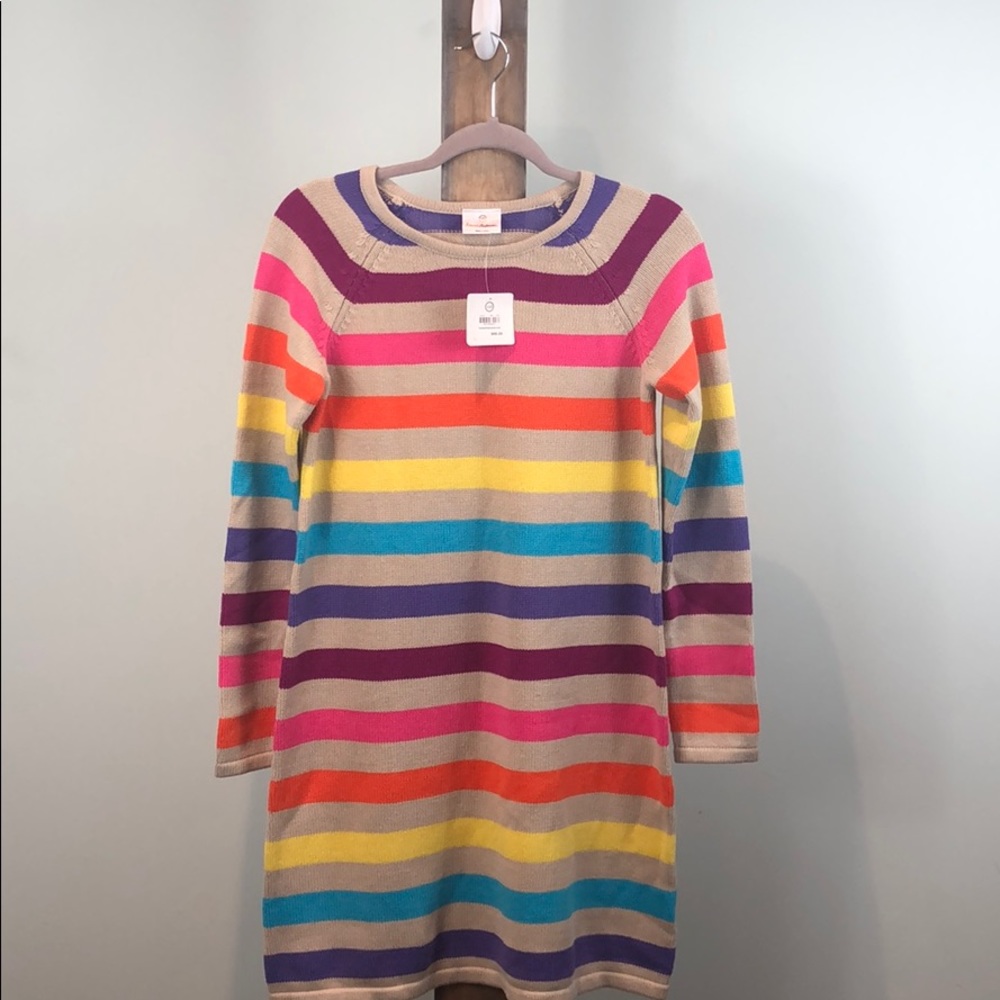 Hanna Andersson striped multicolored sweater dress
